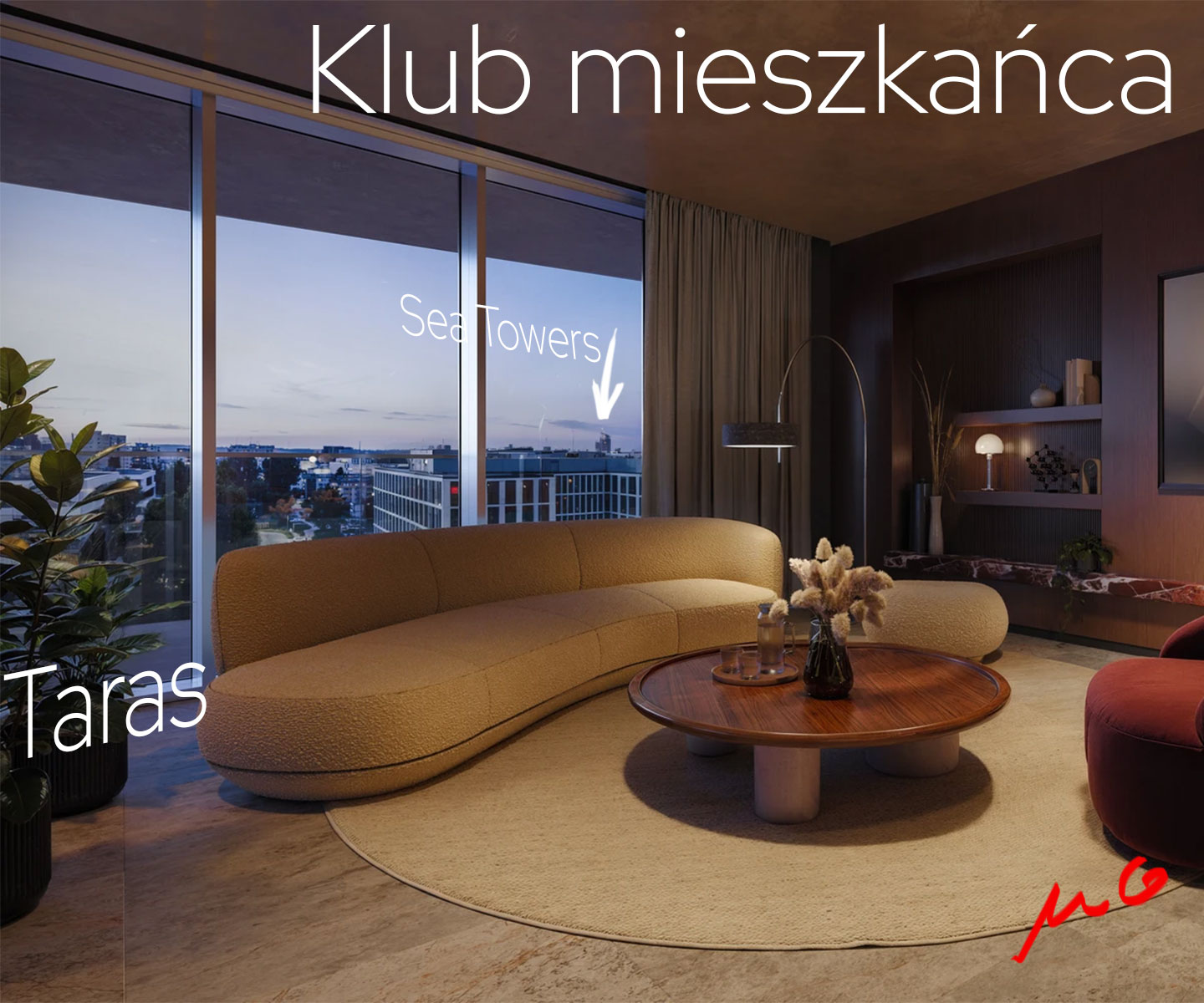 SkyCity, Gdynia, nowe mieszkania, rynek pierwotny, części wspólne, taras.
