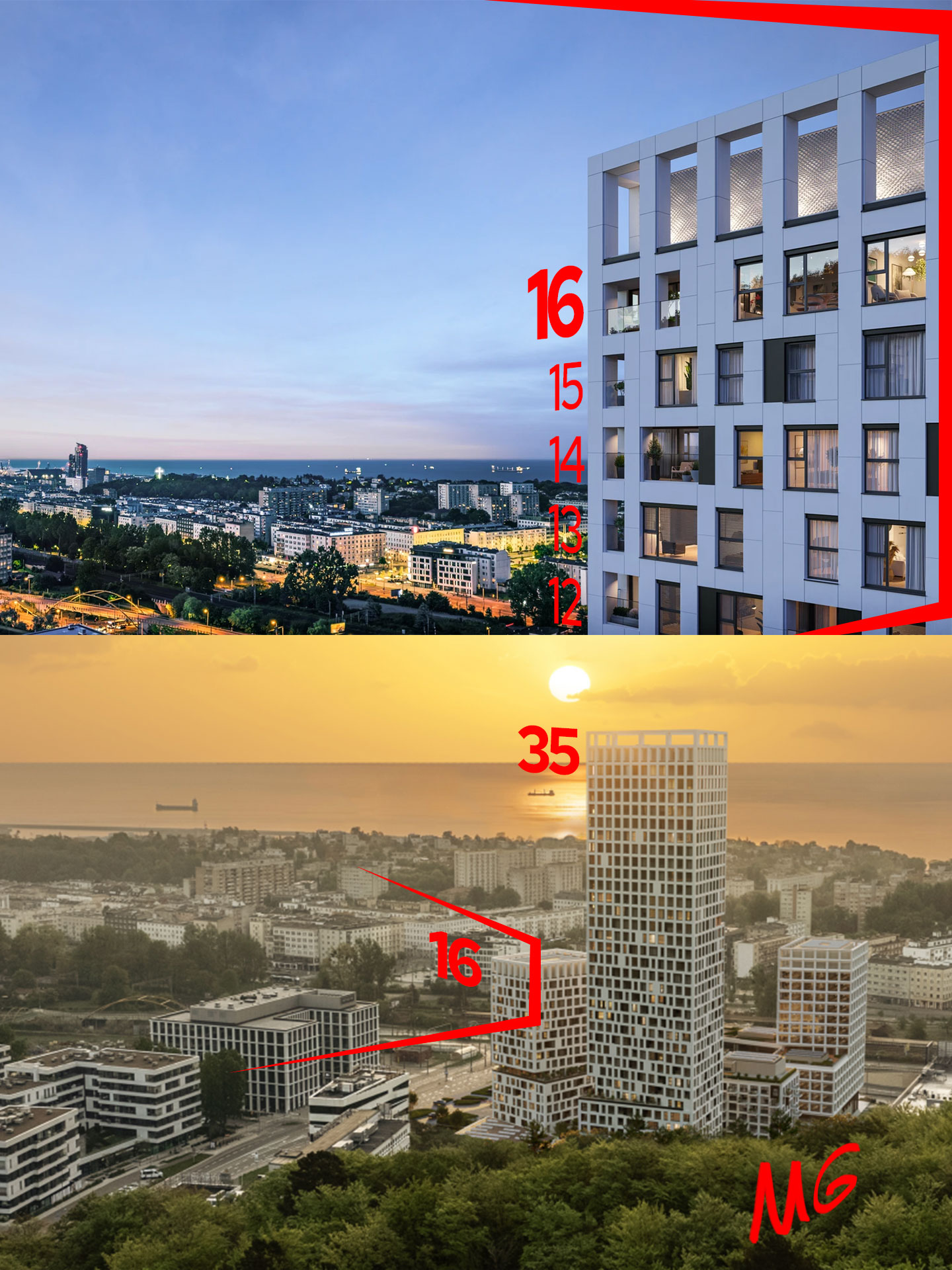 SkyCity Gdynia, nowe mieszkania, widok na morze, rynek pierwotny.