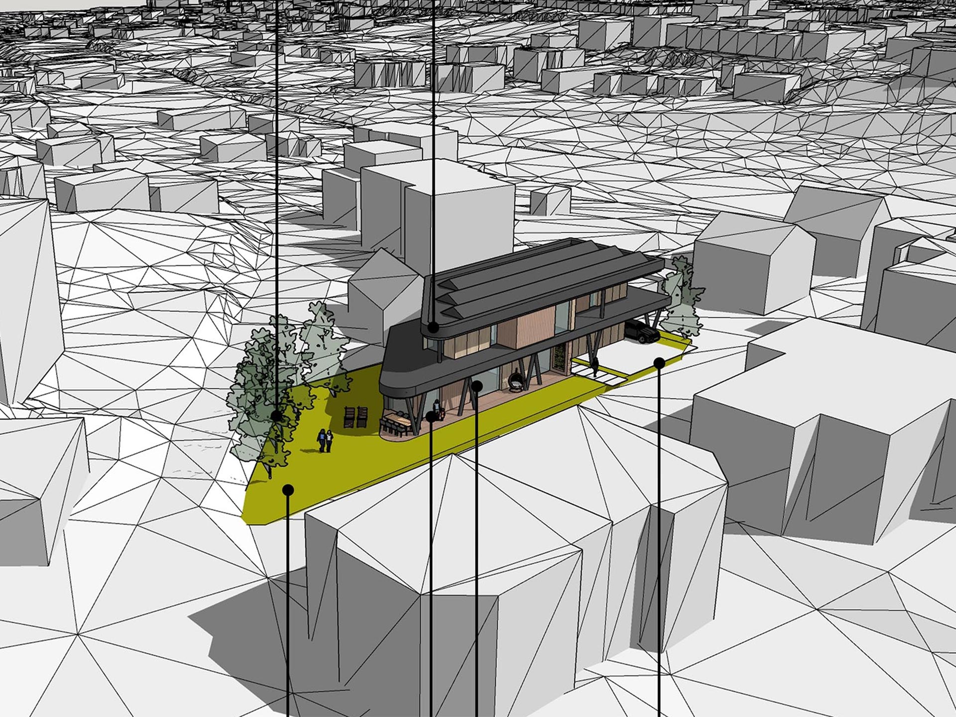 Gdynia, dom, jednorodzinny, wolnostojący, Wielki Kack, Źródło Marii, działka narożna, Studio architektury Tekanka, architekt Mariusz Piesik.